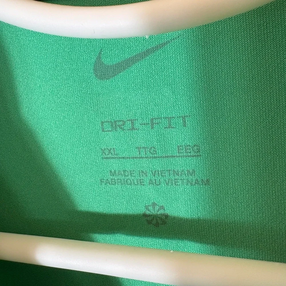 Nike Tiger Woods‎ Collection Dri-FIT Men's Golf Polo Shirt 2XL Green Stripe
